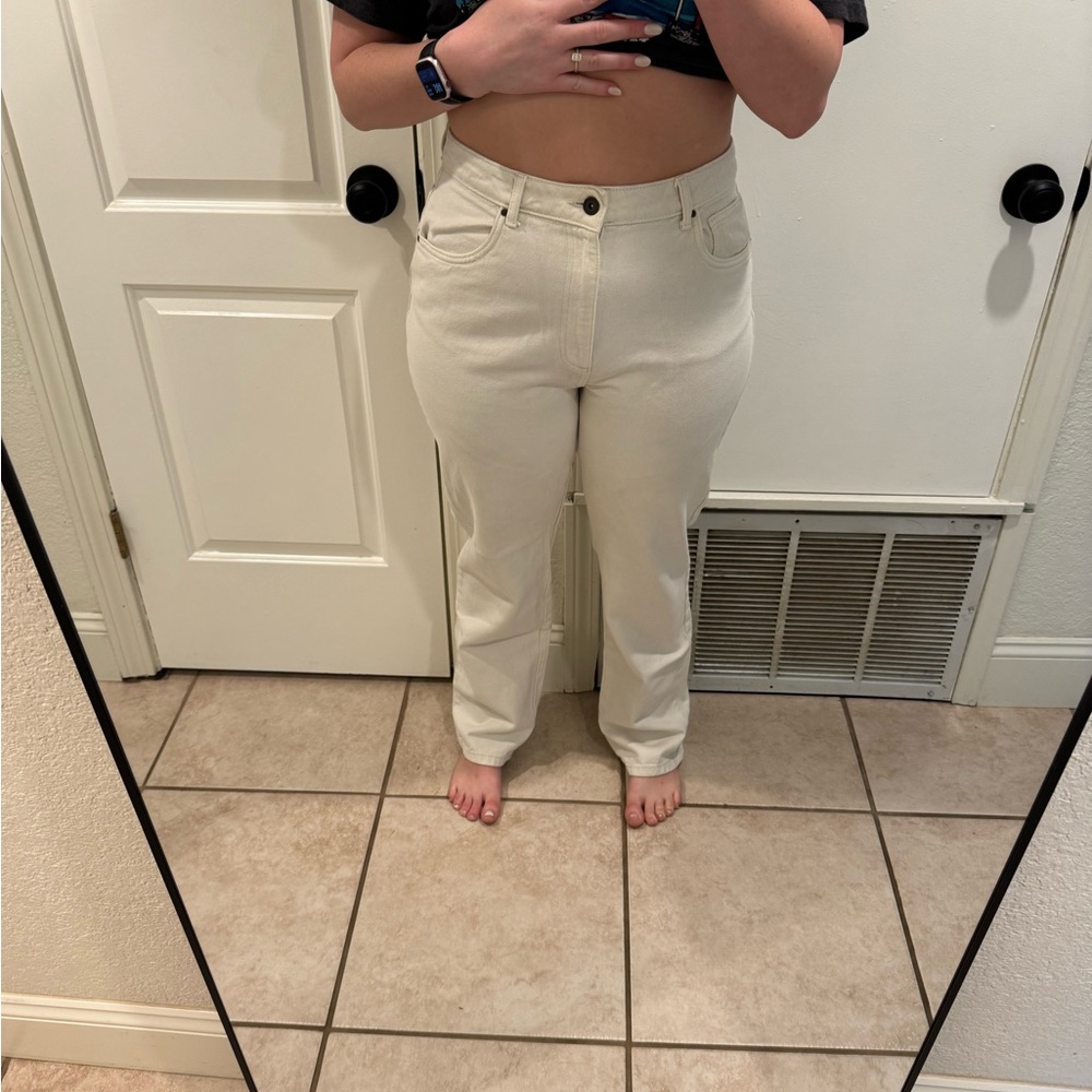 White Cotton On Long Straight Leg Pants